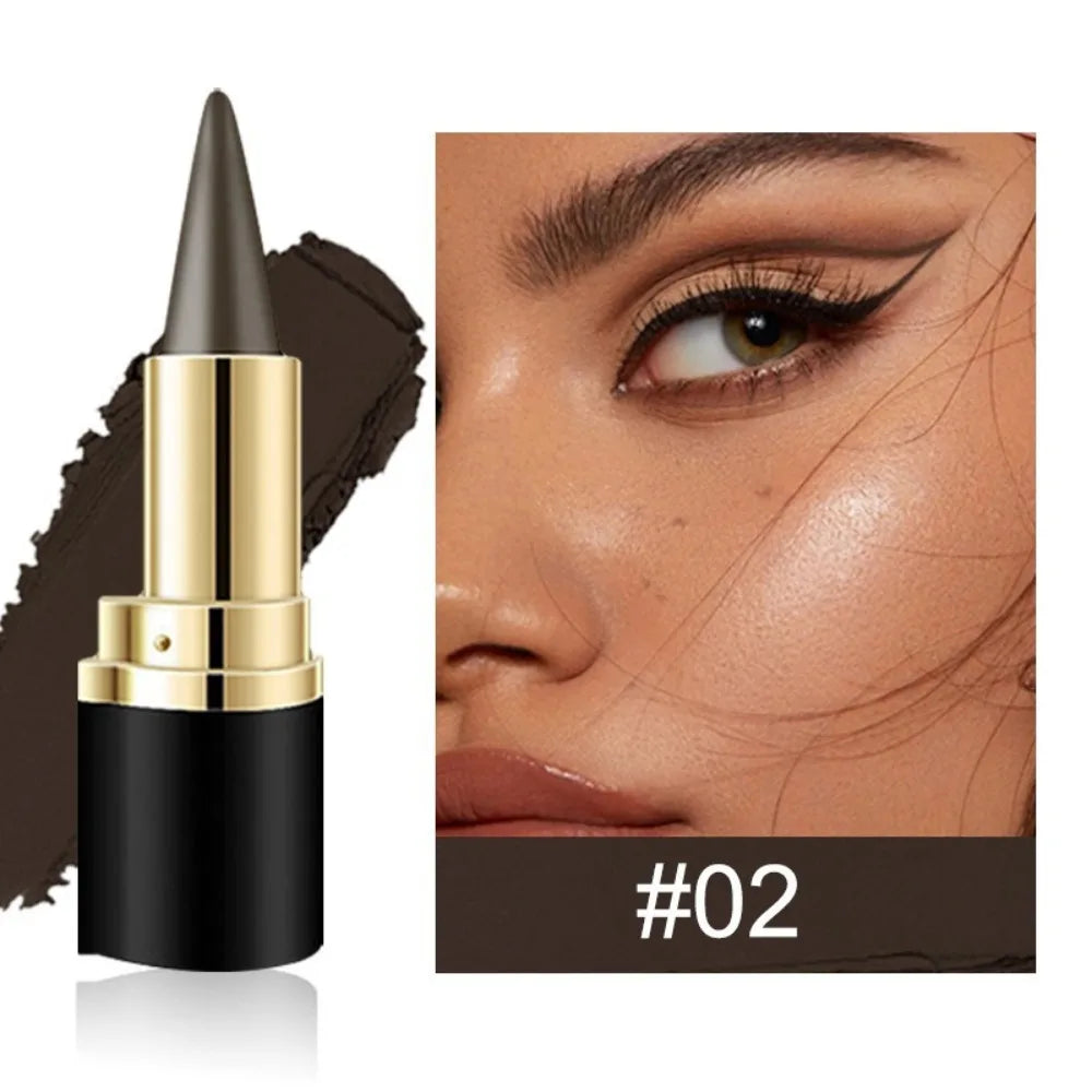 Tapered High Pigment Creamy texture Eyeliner Stick Sweat Proof Pencil Daily Makeup Multifunctional Eyeliner Gel Lip&Eyes Pen HIP 02