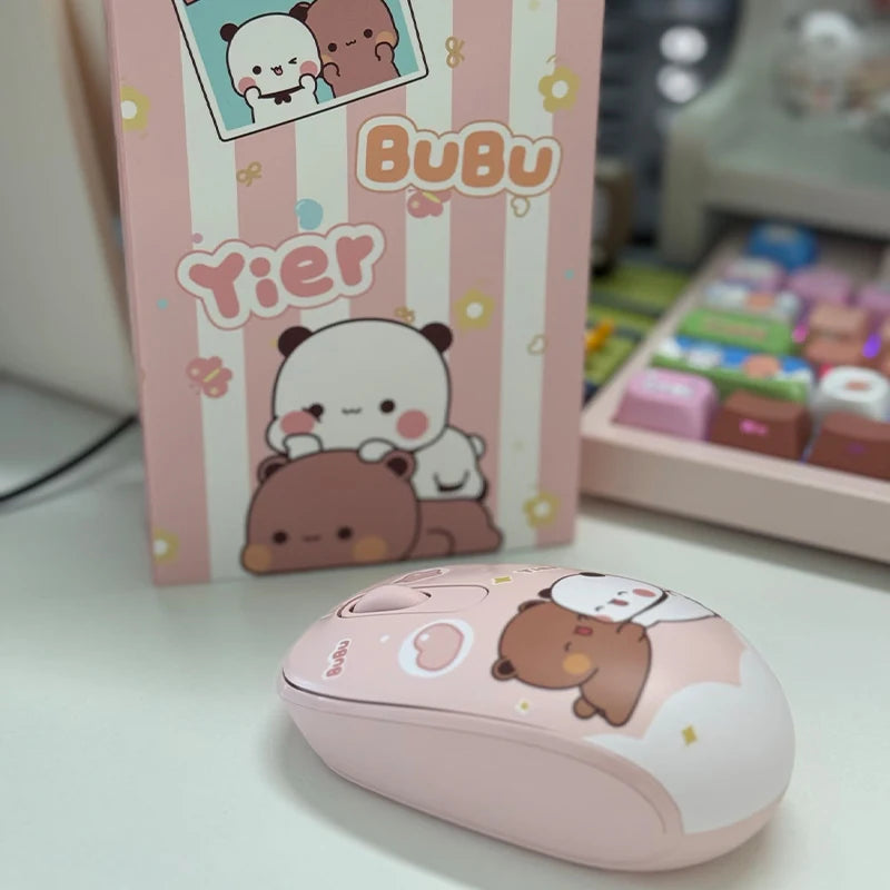 Panda Bubu & Dudu Cartoon Keyboard & Mouse Set | Cute Gift Cartoon Keyboard Mouse Set HIP