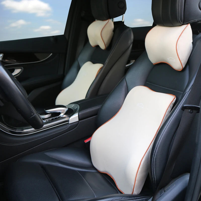 Memory Foam Car Neck Pillow & Lumbar Support Cushion | O SHI CAR Car Neck Pillow HIP