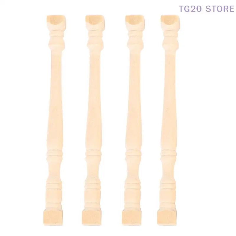4-Piece 1:12 Miniature Wooden Roman Pillars – Dollhouse Set Dollhouse Miniature Set HIP