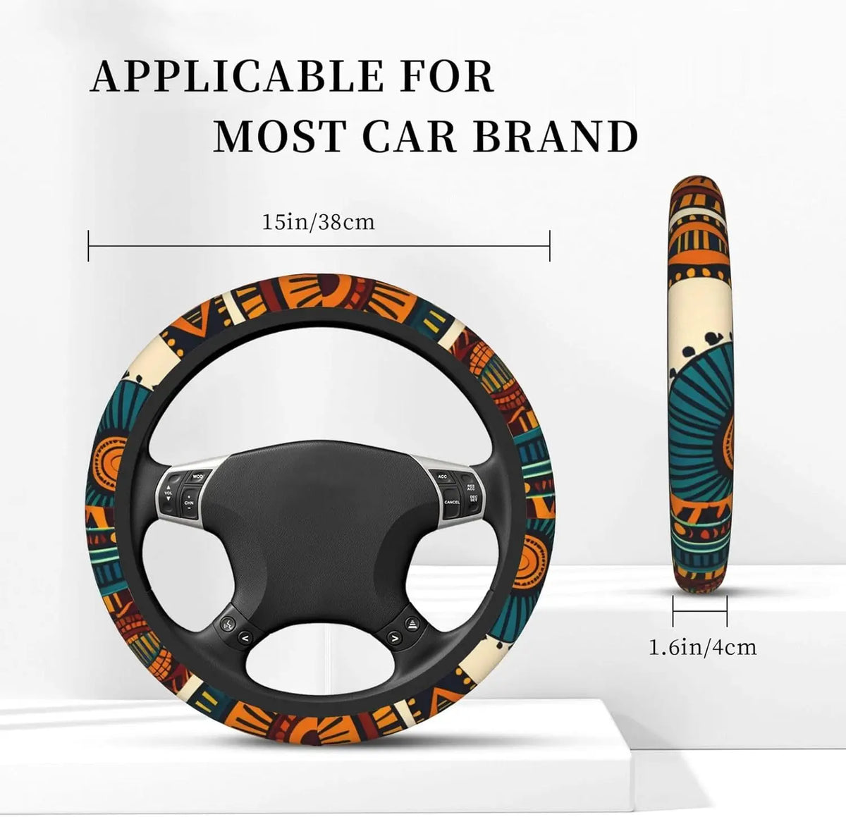 Soft Elastic Steering Wheel Cover – Universal Anti-Slip Fit Steering Wheel Cover HIP