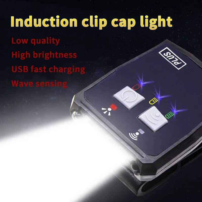 ESMARTER Rechargeable LED Clip-On Cap Headlamp | Waterproof Clip-On Cap Headlamp HIP DX-20B