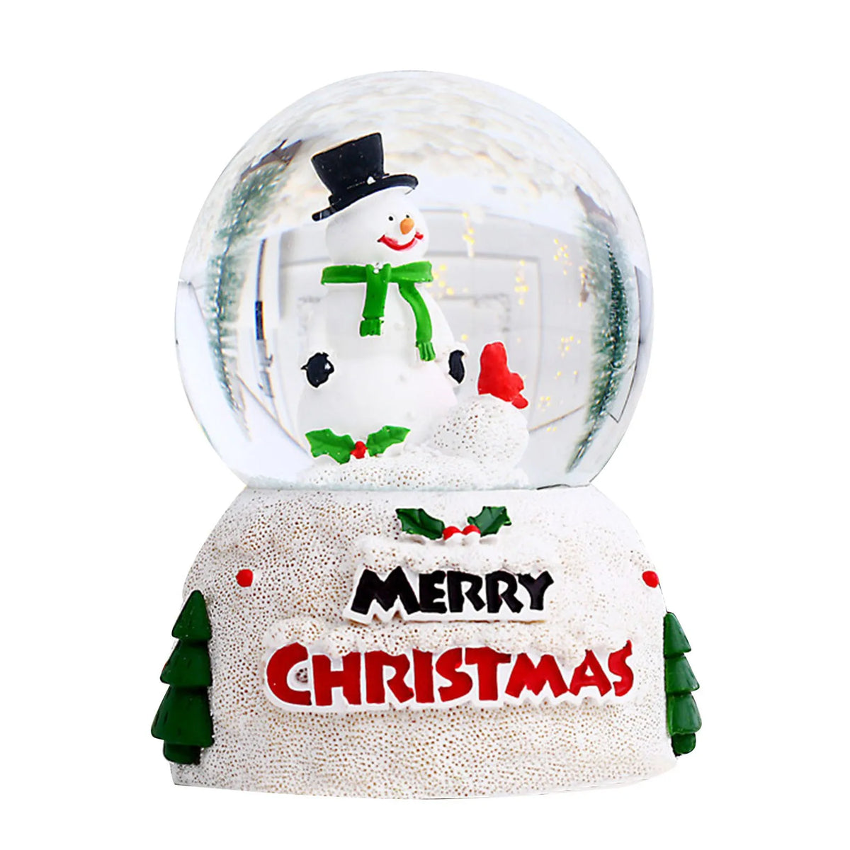 Christmas Glowing Crystal Ball English Glass Ball Desktop Ornaments Christmas Eve Children Gift Glowing Crystal Ball Decoration HIP L 1
