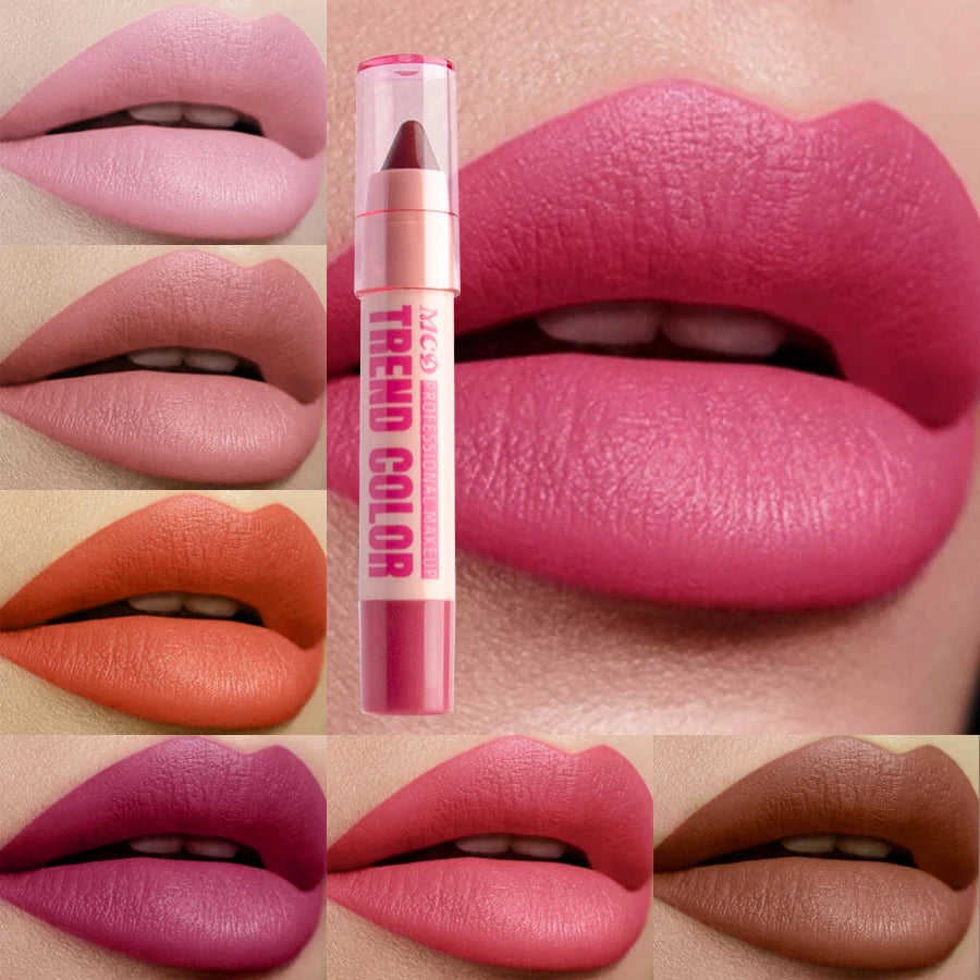 Moisturizing 12 Color Lipliner Pen Waterproof Plumping Stain Lipstick Natural Nude Pink Lip Liner Outline Lips Contour Makeup Fo HIP