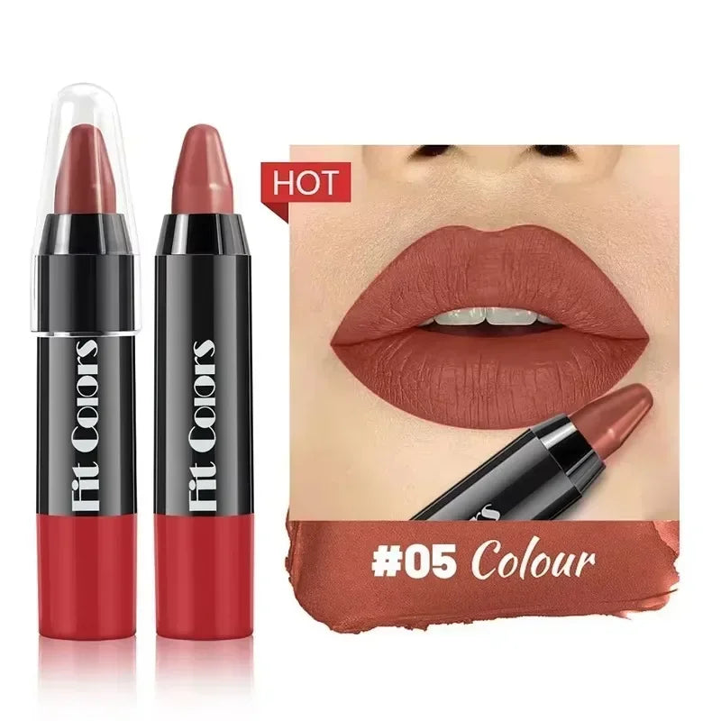Mirror Moisturizing Crayon Lip Gloss Stick Lasting Waterproof Matte Lipstick Non Stick Cup Jelly Tint Lip Balm Liner Pen Makeup HIP 05 Matte
