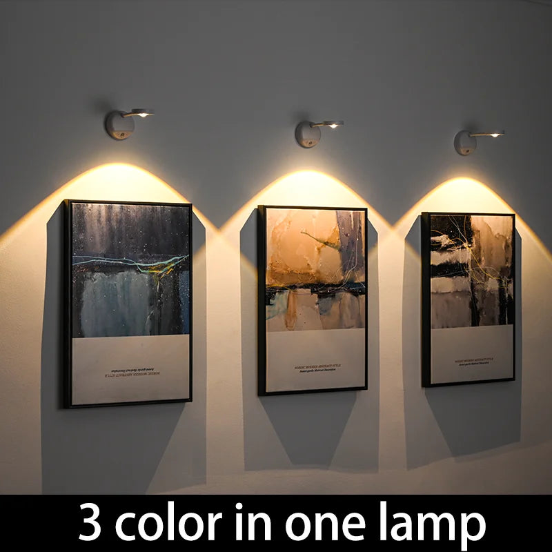 Wireless Motion Sensor LED Night Light USB Rechargeable Wall Lamp Motion Sensor Night Light HIP