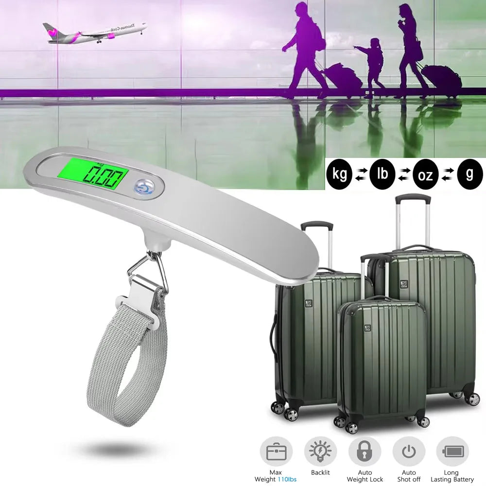 Portable Digital Hanging Scale 110lb/50kg – LCD & Hook Digital Hanging Scale HIP
