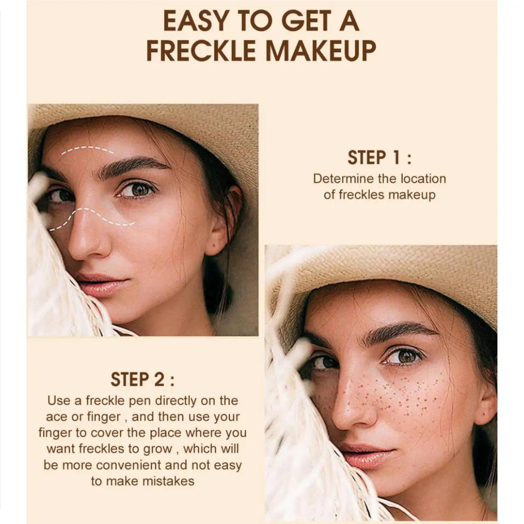 HANDAIYAN Waterproof Freckle Pen – Lifelike Fake Freckles Freckle Makeup Pen HIP