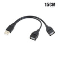 USB 2.0 1 Male to 2 Female Splitter Cable – 15cm/30cm USB Splitter Cable HIP A1