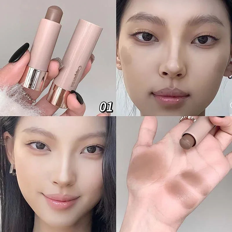 Gray Brown Bronzer Contouring Stick Waterproof Cream Texture Moisturizing Shadow Contouring Pen Face Concealer Cosmetics Makeup HIP 01