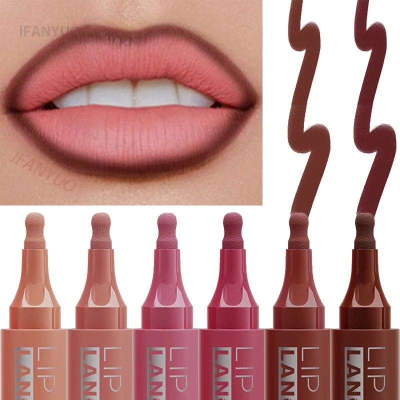 Gourd Nib Liquid Lipliner Pen Matte Waterproof Plumping Stain Quick-dry Lipstick Natural Lip Liner Marker Outline Contour Makeup HIP