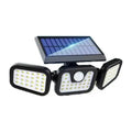 Led Solar Light Outdoor Motion Sensor Human Body Sensing Adjustable Head Ip65 Waterproof Solar Three Head Wall Lamp Garden HIP WHITE