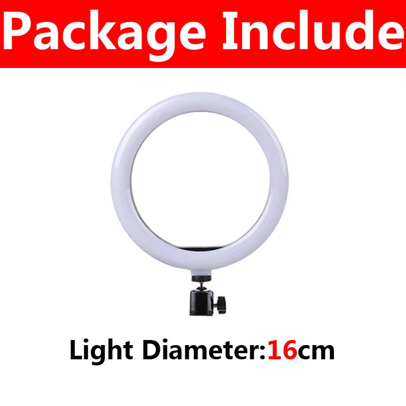 10-Inch LED Selfie Ring Light – Dimmable, Phone Holder Included LED Ring Light HIP 16cm Only Lamp