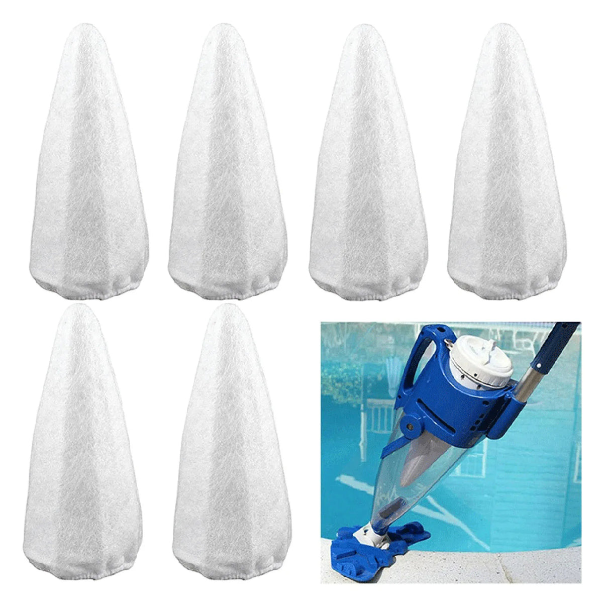 5pcs Vacuum Filter Bag Replacement Reusable Polyester Swimming Pool Cleaner Filter Swimming Pool Cleaner Filter Filter Bag HIP