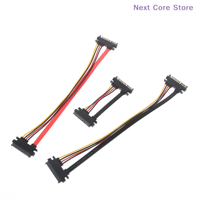 SATA 22-Pin Male to Female Extension Cable – 7+15 Data & Power SATA Extension Cable HIP