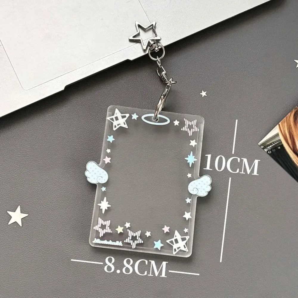 Acrylic Photocard Holder Bag Pendant – 3 Inch Angel Wings Photocard Holder HIP
