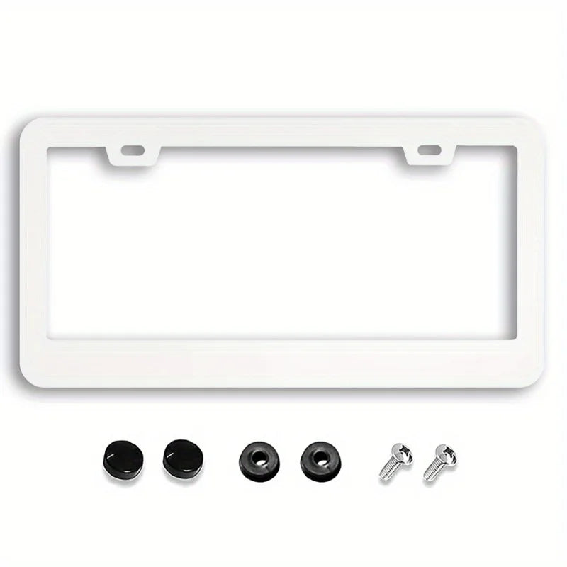 Halloween Skeleton License Plate Frames – 2pc Matte Aluminum License Plate Frame HIP