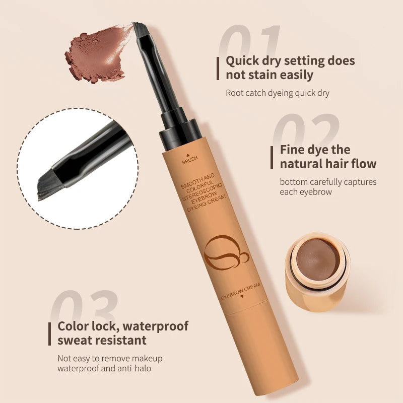 OCHEAL Waterproof Eyebrow Cream – Smudge-Proof Long-Lasting Eyebrow Tint Cream HIP