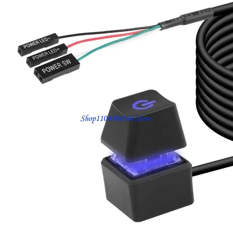 Desktop PC Power Button with LED Light & 1.8M Cable PC Power Button HIP
