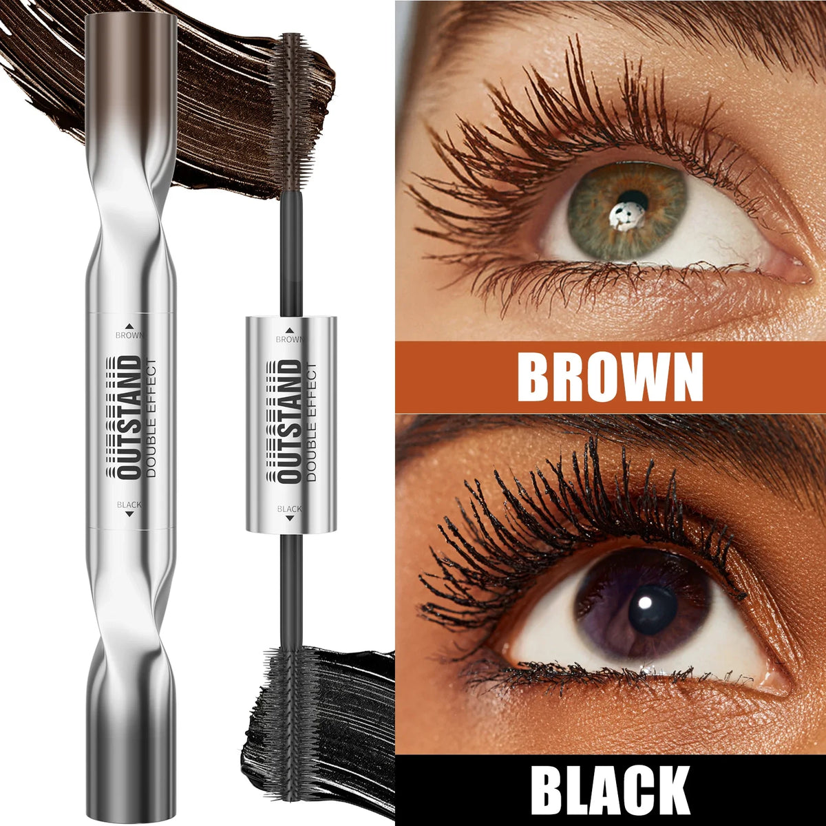 Hello Kiss 4D Double-Ended Mascara – Volumizing & Waterproof Volumizing Mascara HIP