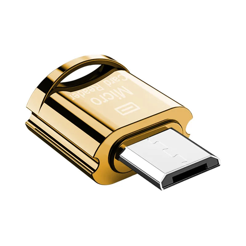 Type-C & Micro USB SD TF Card Reader – OTG Adapter Memory Card Reader HIP Micro USB Gold