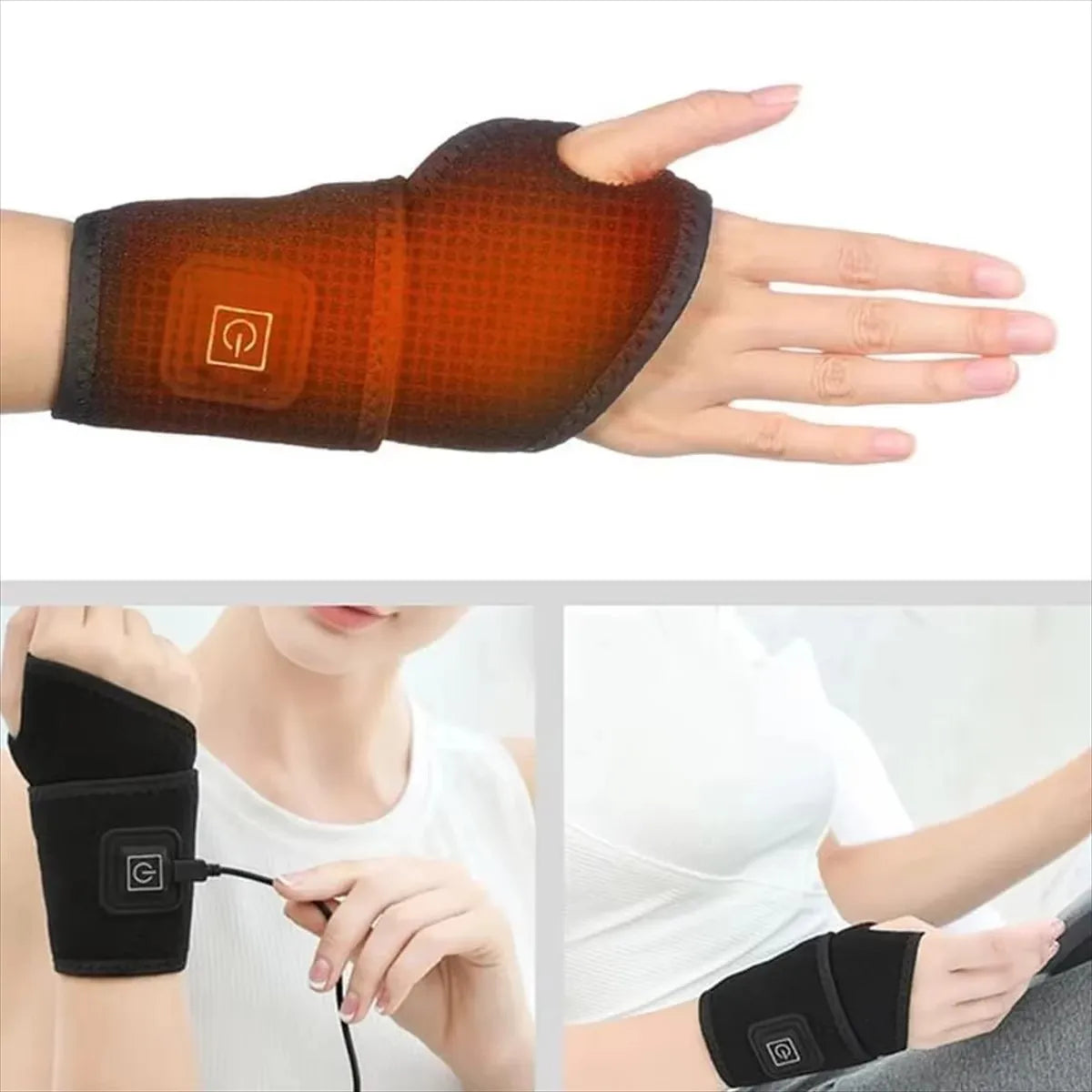 USB Electric Heated Wrist Brace – Adjustable & Breathable Heated Wrist Brace HIP
