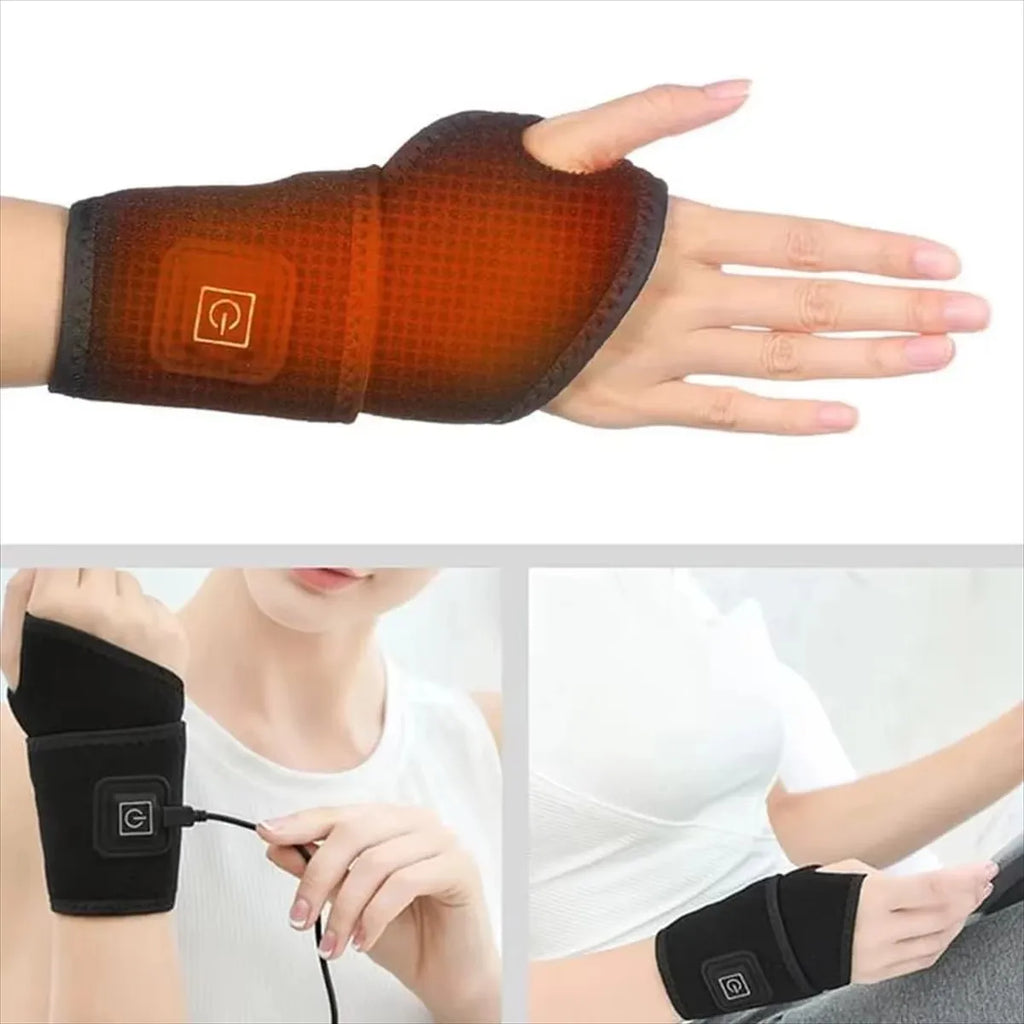 USB Heated Wrist Brace – Adjustable Breathable Support Heated Wrist Brace HIP
