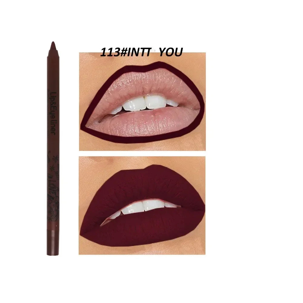 20 Color Slim Lip Liner Pencil Sexy Pink Brown Rose Lip Outline Matte Nude Lipstick Contouring Tint Waterproof Crayon Pen Makeup HIP 13