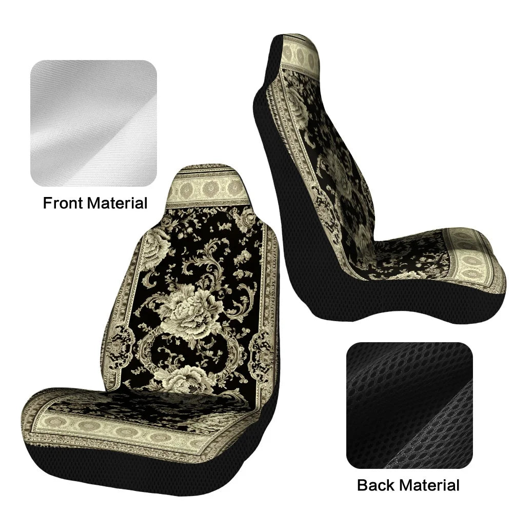 2-Pack Baroque Golden Floral Car Seat Covers – All Season Car Seat Covers HIP