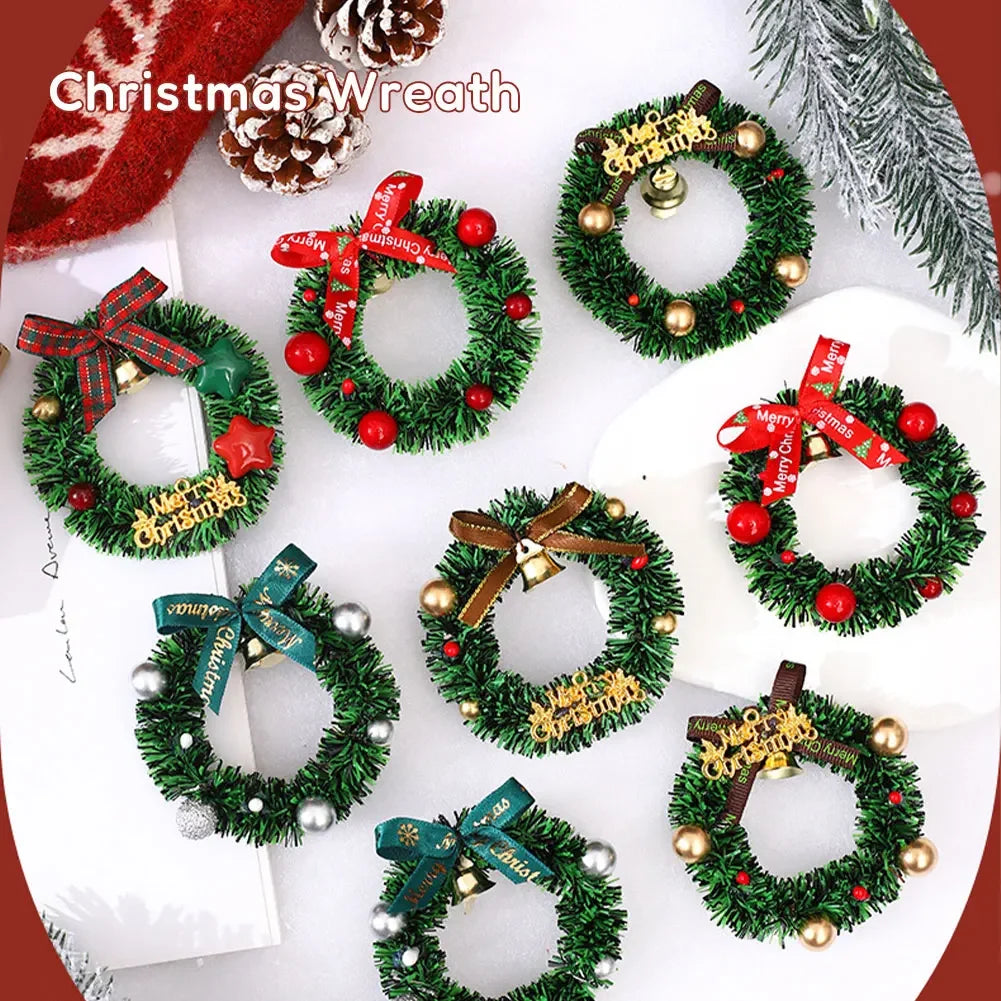 For Xmas Kitchen Home Party Decor Supplies Simulation Christmas Wreath Fridge Magnet Decoration HIP