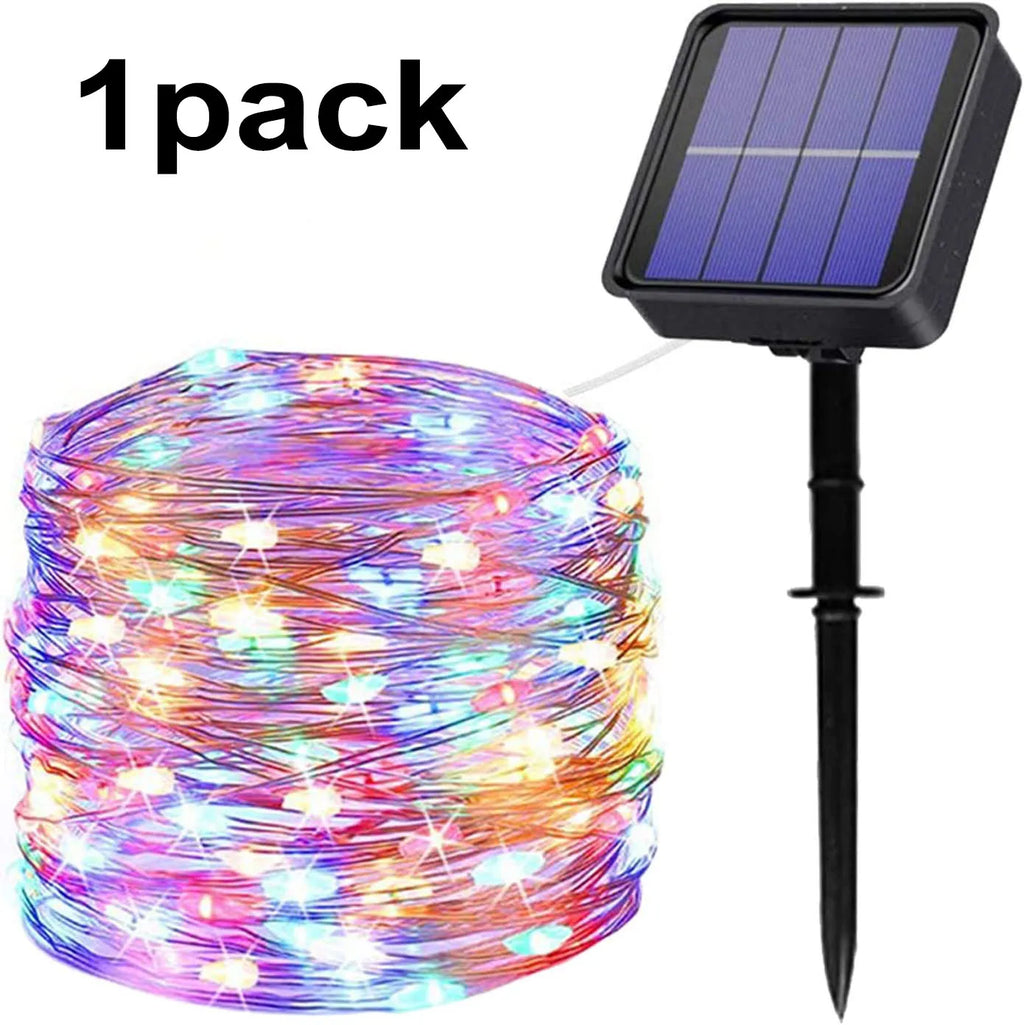 2-Pack 300 LED Solar Fairy String Lights – 8 Modes Outdoor Solar String Lights HIP multicolor 1Pcs 30M-300LED