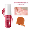 100ml Glow Shimmer Body Lotion &Free Tanning Applicator Glove Hydrating Softening Bronze Glow Oil Non Greasy Non Sticky Makeup HIP 3Rose Gold