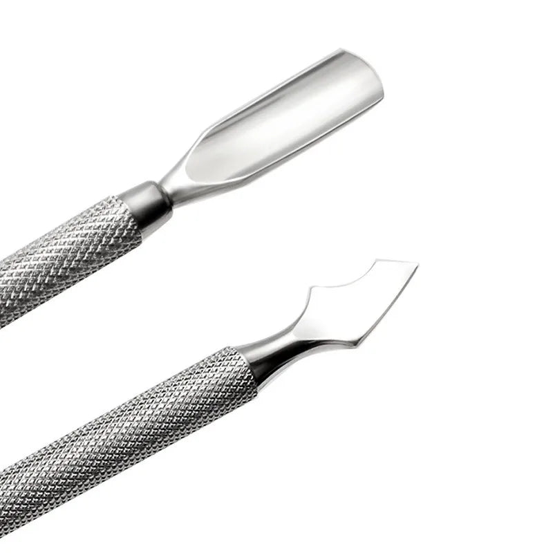 4 Pcs/Set Steel Double-Ended Cuticle Pusher Manicure Tool for Dead Skin Removal Nail Care Art Cleaner All-in-One Manicure Set HIP