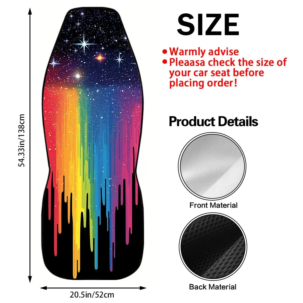 2-Pack Pride Rainbow Car Seat Covers – Universal Fit Cars & SUVs Car Seat Covers HIP
