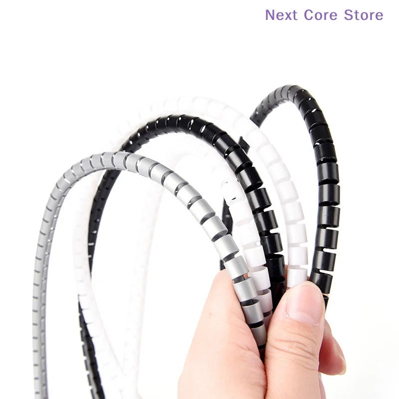 1M 8mm Spiral Wire Wrap Sleeving – Cable Organizer & Protector Cable Wrap Sleeve HIP