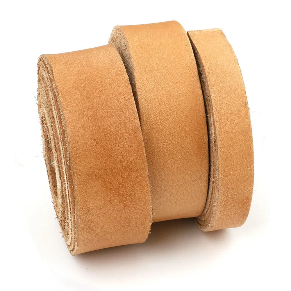2 Meters DIY Leather Crafts Straps Strips for Bag Accessories Belt Handle Crafts Making 0.6/1/1.2/2/2.5cm Wide Durable Sturdy HIP