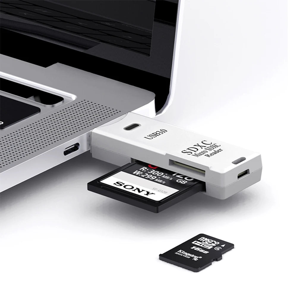 2-in-1 USB 3.0 Micro SD & TF Card Reader Adapter for PC USB Card Reader HIP