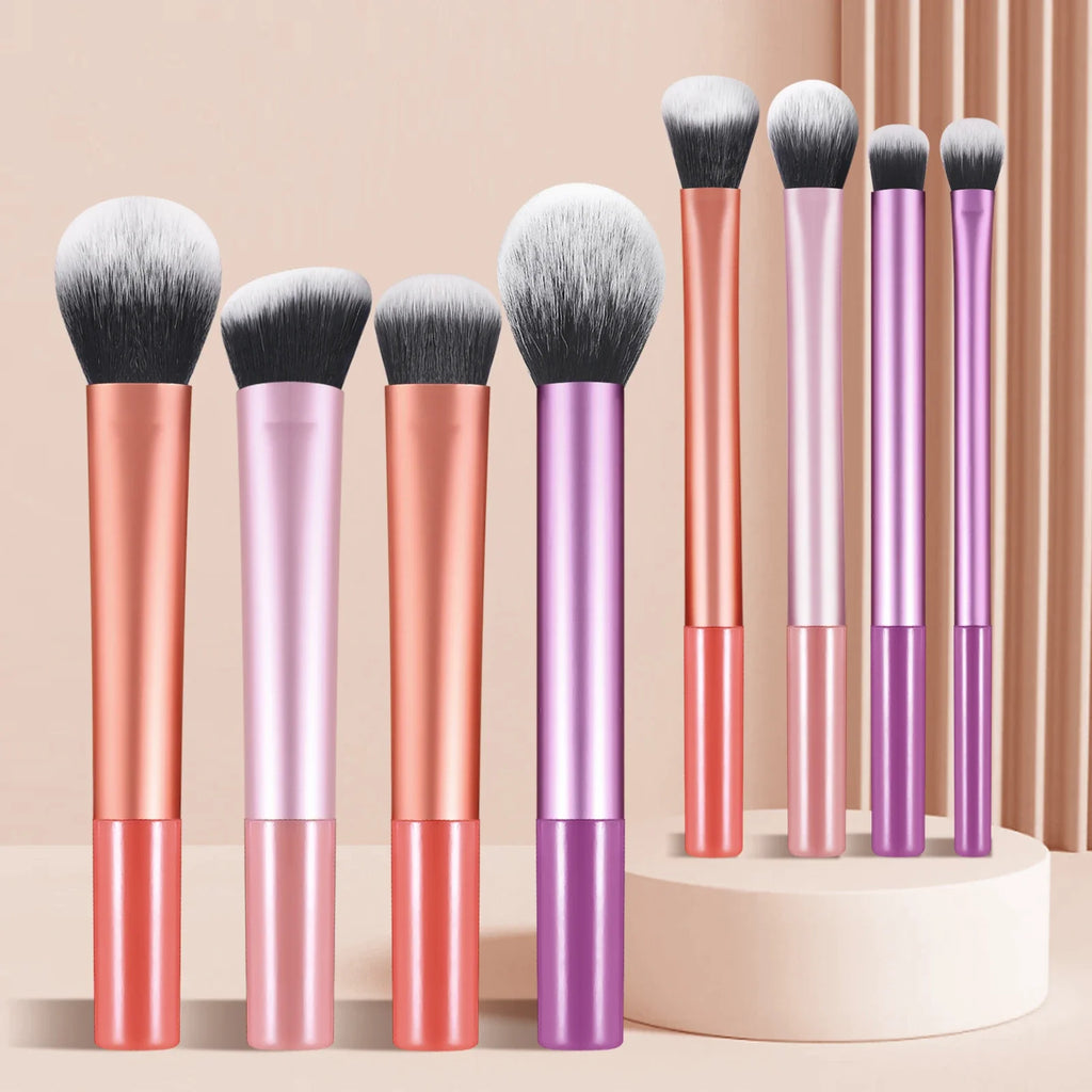 RUZOFO 8-Piece Multifunctional Makeup Brush Set | HIP Makeup Brush Set HIP C700-Pink-8pcs