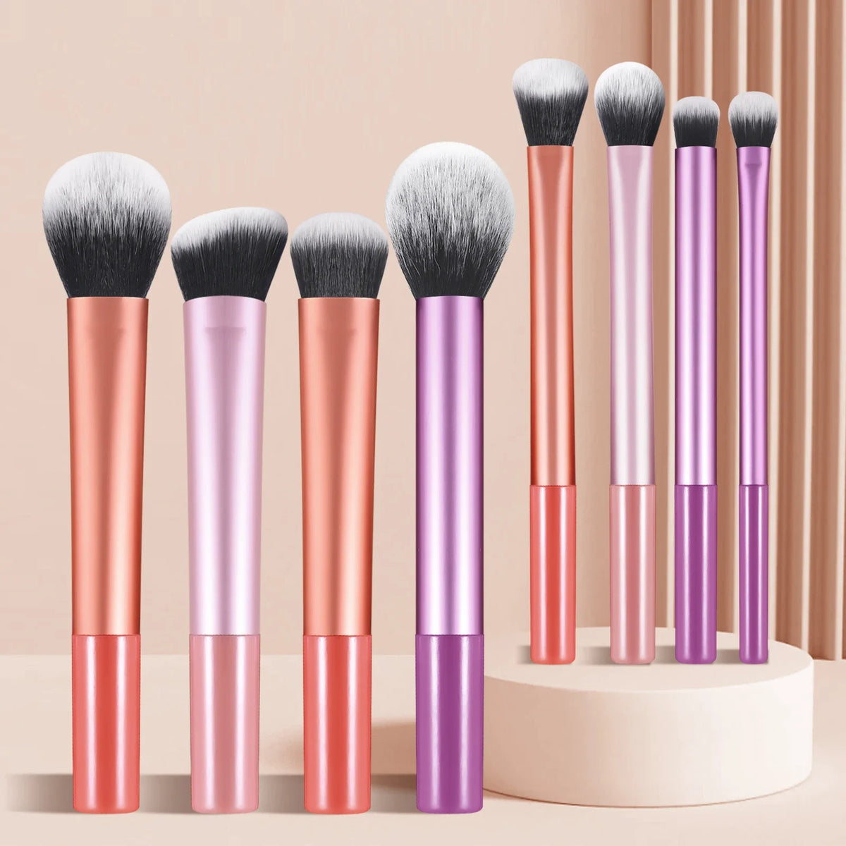 RUZOFO 8-Piece Professional Makeup Brush Set | Multifunctional Makeup Brush Set HIP C700-Pink-8pcs