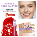 8 Shades Soft Matte Cream Concealer Palette With Brush Full Coverage Waterproof Long Lasting Cover Dark Circles Christmas Gift HIP air and brush