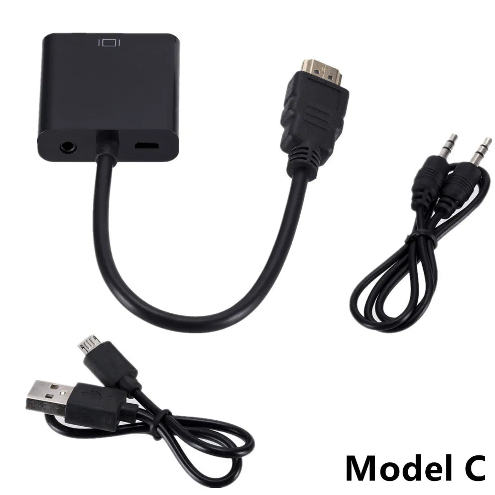 HDMI to VGA Adapter 1080P with Audio & USB Power | SEamopar HDMI to VGA Adapter HIP