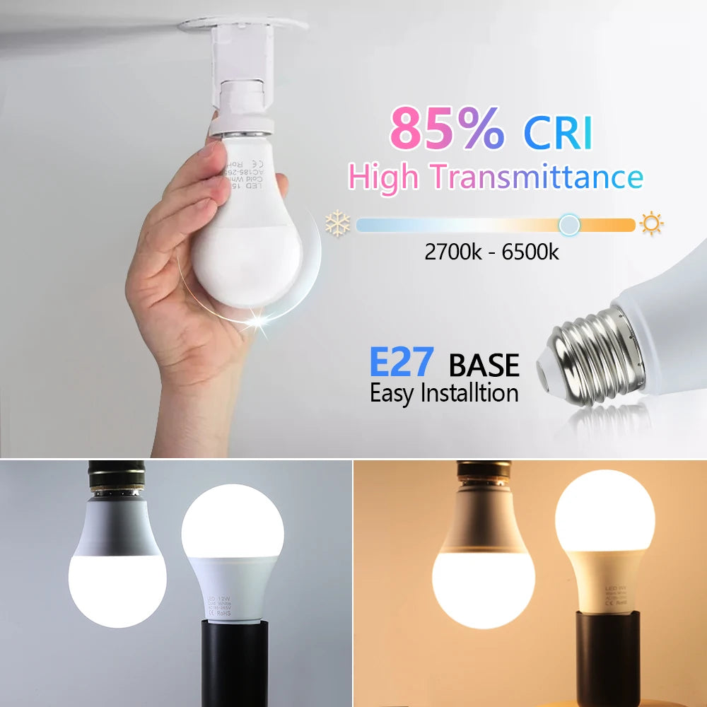 4-Pack E27 LED Bulbs 6W–32W 220V | Cool & Warm White | YNL LED Light Bulbs HIP
