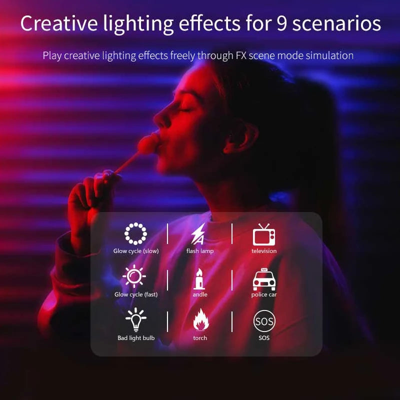 SEamopar VL49 RGB LED Fill Light – Portable DSLR Video Lamp LED Video Fill Light HIP