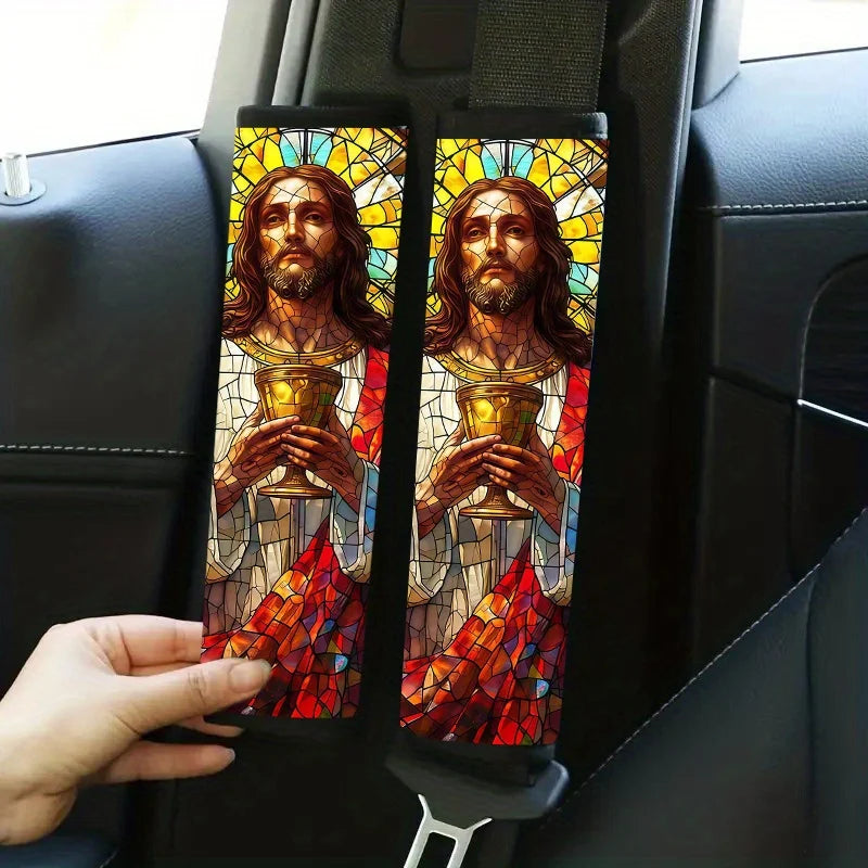 Car Seat Belt Covers – Stained-Glass Soft Shoulder Pads Seat Belt Cover HIP