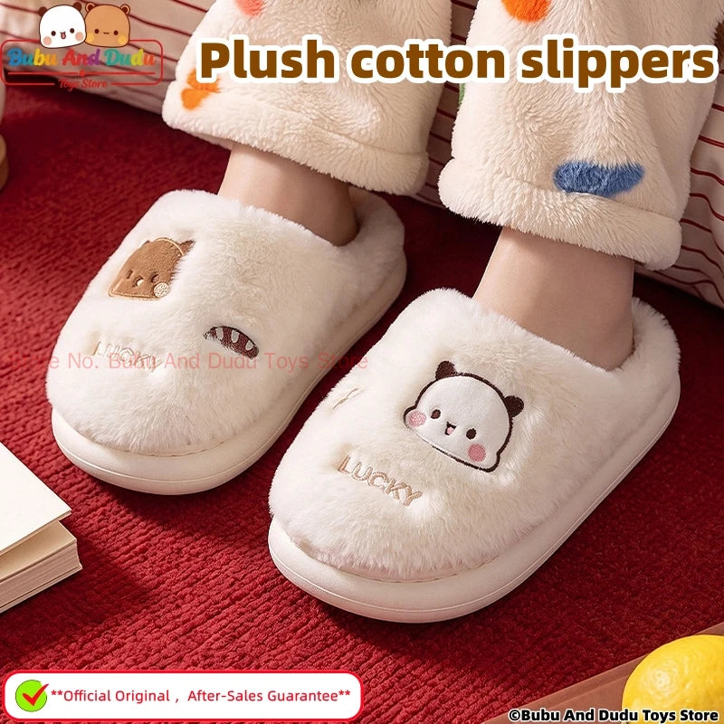 Bubu & Dudu Panda Plush Slippers – Kawaii Couples Gift Plush Character Slippers HIP