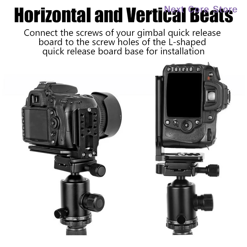 Camera L-Bracket Quick Release Plate | Aluminum Alloy 1/4" Screw Camera L-Bracket Plate HIP