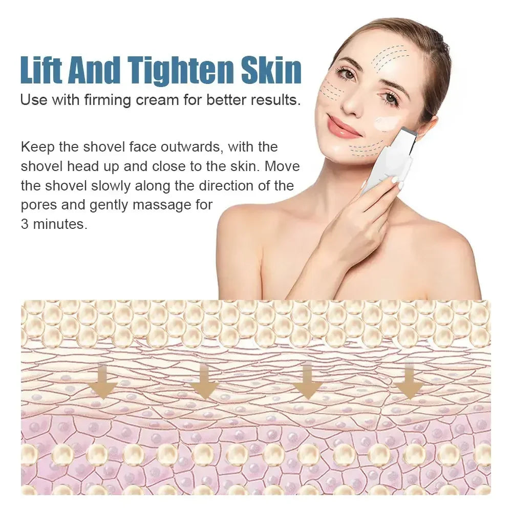 CAMMUO Vibrating Skin Scrubber Spatula – Blackhead & Pore Cleaner Facial Cleansing Device HIP
