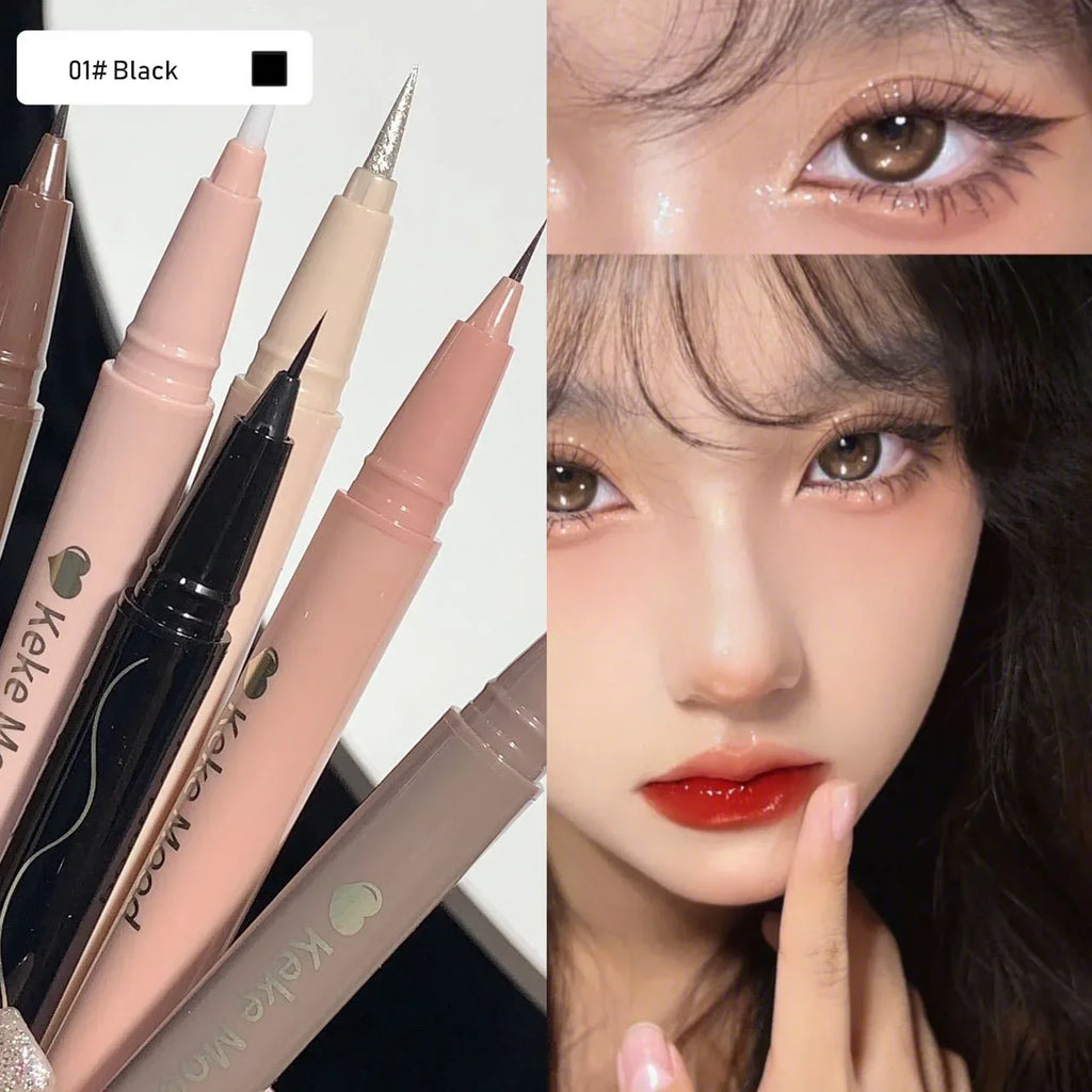 0.01mm Ultra-thin Waterproof Liquid Glitter Eyeliner Korean Makeup for Women Quick Dry Lying Silkworm Lower Eyelash Pen Cosmetic HIP 01