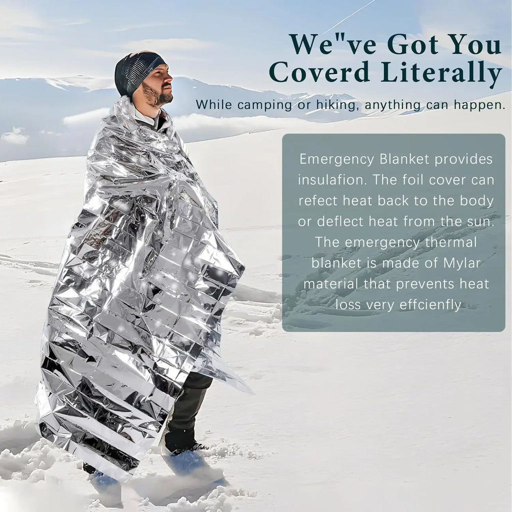 Emergency Mylar Thermal Space Blankets – 1 or 4 Pack | HIP Emergency Survival Blanket HIP