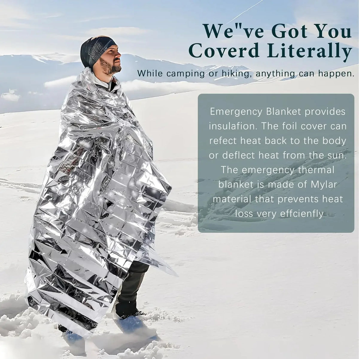 Emergency Mylar Thermal Space Blankets – 1 or 4 Pack | HIP Emergency Survival Blanket HIP